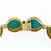 Image 7 : 18k Yellow Gold GIA Certified Large Cabochon Greenish Blue Turquoise Statement N