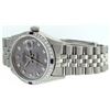 Image 8 : Rolex Mens Stainless Steel Meteorite Diamond And Sapphire Datejust Wristwatch 36