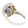 Image 3 : 5.17 ctw Oval Mixed Blue Sapphire And Round Brilliant Cut Diamond Ring - 18KT Wh