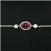 Image 6 : New 18kt White Gold 1.13 ctw GIA Pink Sapphire and Diamond Pendant Necklace