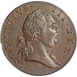 1773 1/2P Virginia Halfpenny, Period MS65 Brown