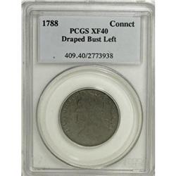 1788 Connecticut Draped Bust Left, XF40 PCGS