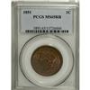 Image 1 : 1851 1C MS65 Red and Brown PCGS