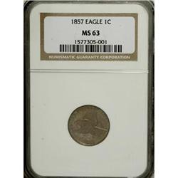 1857 1C MS63 NGC