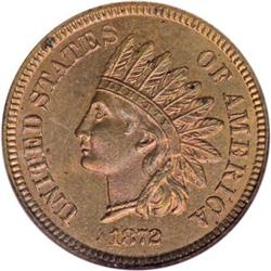 1872 1C MS65 Red and Brown NGC