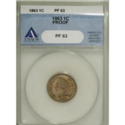 1863 1C PR63 ANACS