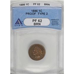 1886 1C Type Two PR62 Brown ANACS