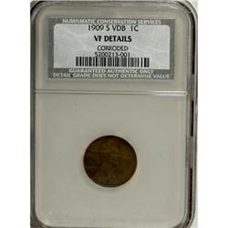 1909-S VDB 1C--Corroded--NCS. VF Details