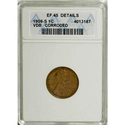 1909-S VDB 1C XF45 Details ANACS