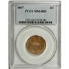 Image 1 : 1867 2C MS64 Red PCGS