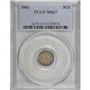 Image 3 : 1861 3CS MS67 PCGS