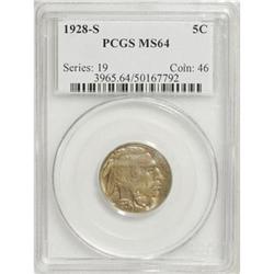 1928-S 5C MS64 PCGS