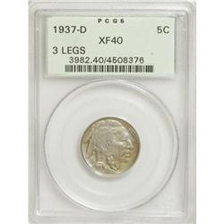 1937-D 5C Three-Legged XF40 PCGS