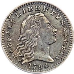 1794 Half Dime AU Details NCS LM-3