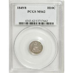 1849/8 H10C MS62 PCGS