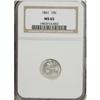 Image 1 : 1861 10C MS65 NGC