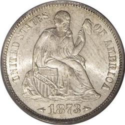 1873-S 10C Arrows MS64 PCGS