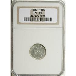 1887 10C MS66 NGC