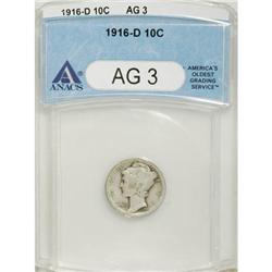 1916-D 10C AG3 ANACS