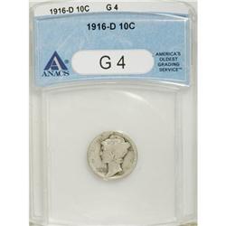 1916-D 10C Good 4 ANACS