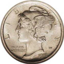 1918-D 10C MS65 Full Bands NGC