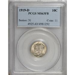 1919-D 10C MS63 Full Bands PCGS