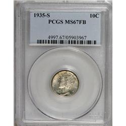 1935-S 10C MS67 Full Bands PCGS