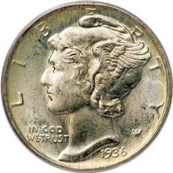 1936 10C MS68 Full Bands PCGS