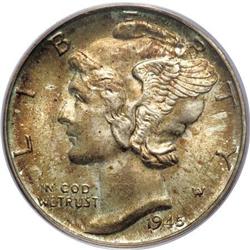 1945 10C MS64 Full Bands PCGS