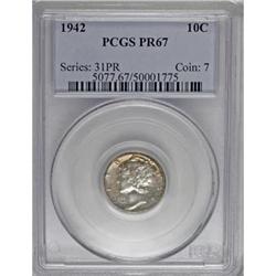 1942 10C PR67 PCGS