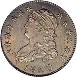 1820 25C Large 0--Obverse Damage--NCS. Unc.