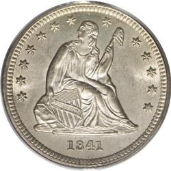 1841 25C MS64 PCGS