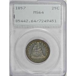 1857 25C MS64 PCGS