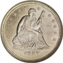 1857-O 25C MS63 NGC