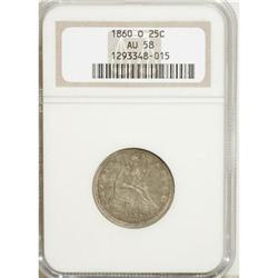 1860-O 25C AU58 NGC
