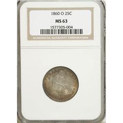 1860-O 25C MS63 NGC