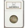 Image 1 : 1861 25C MS63 NGC