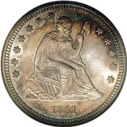1861 25C MS65 NGC