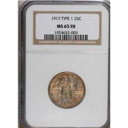 1917 25C Type One MS65 Full Head NGC