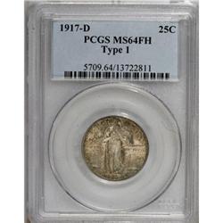 1917-D 25C Type One MS64 Full Head PCGS