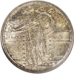 1917-D 25C Type One MS66 Full Head NGC