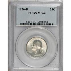 1936-D 25C MS64 PCGS
