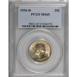 1936-D 25C MS65 PCGS