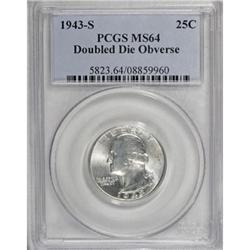 1943-S 25C Doubled Die Obverse MS64 PCGS