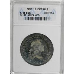 1795 50C 2 Leaves Fine 12 Details ANACS O-116