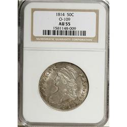 1814 50C AU55 NGC O-109