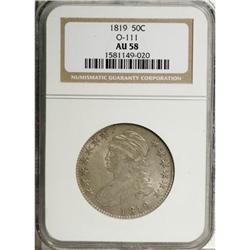 1819 50C AU58 NGC O-111