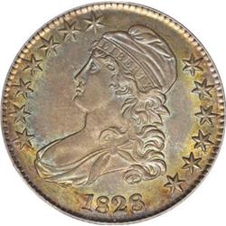 1828 50C Square Base 2, Small 8, Large Letters