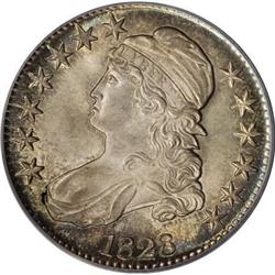 1828 50C Square Base 2, Small 8, Large Letters