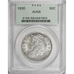 1830 50C Small 0 AU58 PCGS